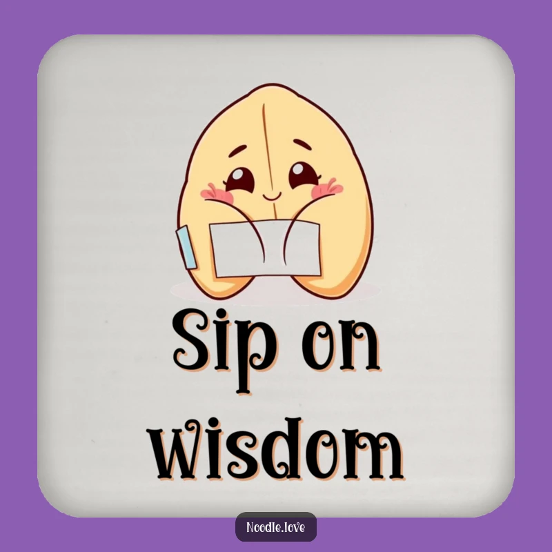 Funny Fortune Cookie Coaster: Protect Surfaces with Luck - Funny Gift