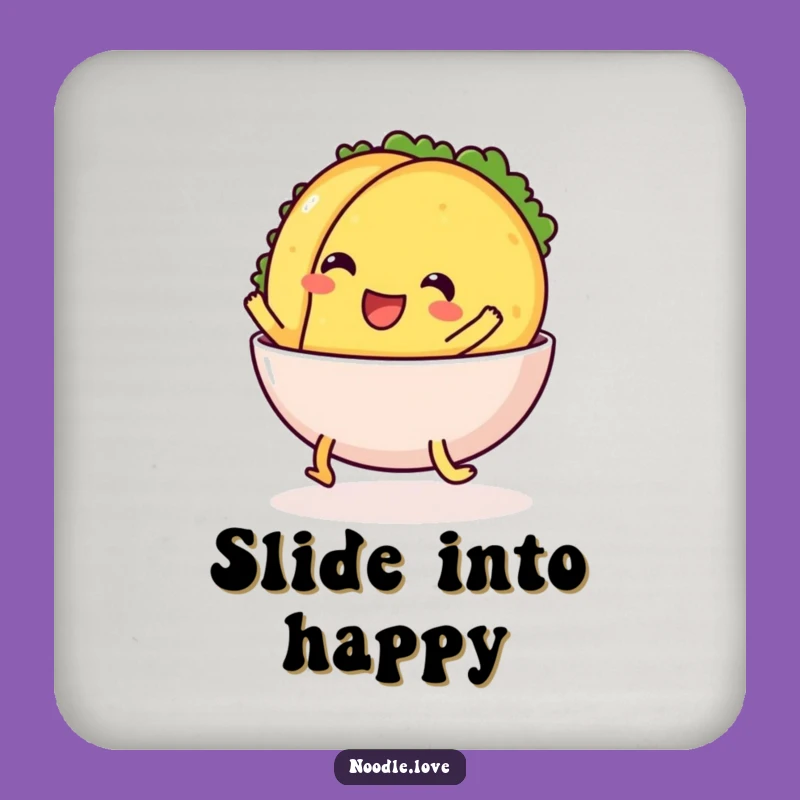 Funny Sliding Taco Coaster - Protect Surfaces with Hilarious Fiesta Art