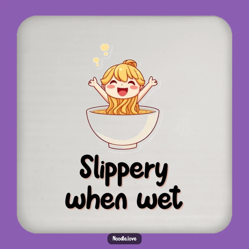 Funny Noodle Leap Coaster: Joyful Character Drink Holder, Terrific Funny Gift