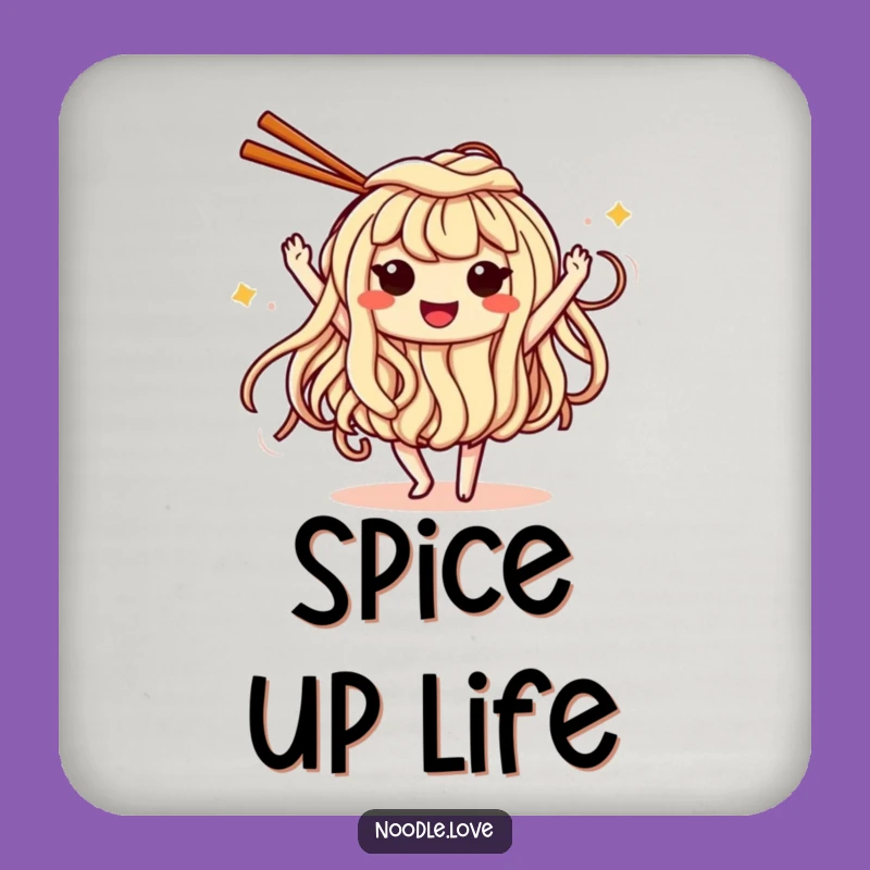 Funny Dancing Noodle Coaster - Protect Surfaces with Hilarious Art