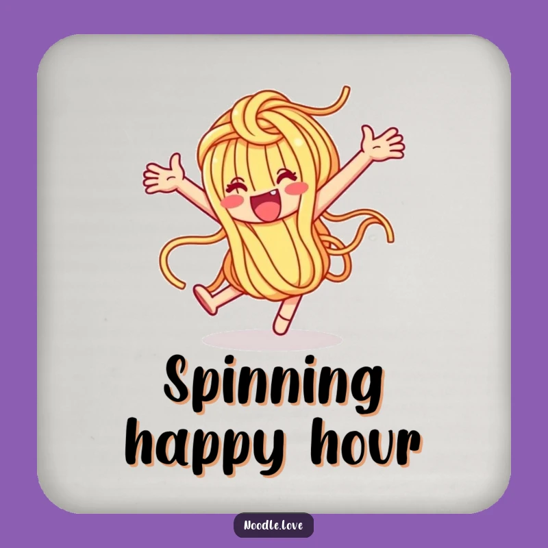 Funny Noodle Loop-de-Loop Coaster Set - Protect Surfaces with Pasta Fun, Perfect Funny Gift