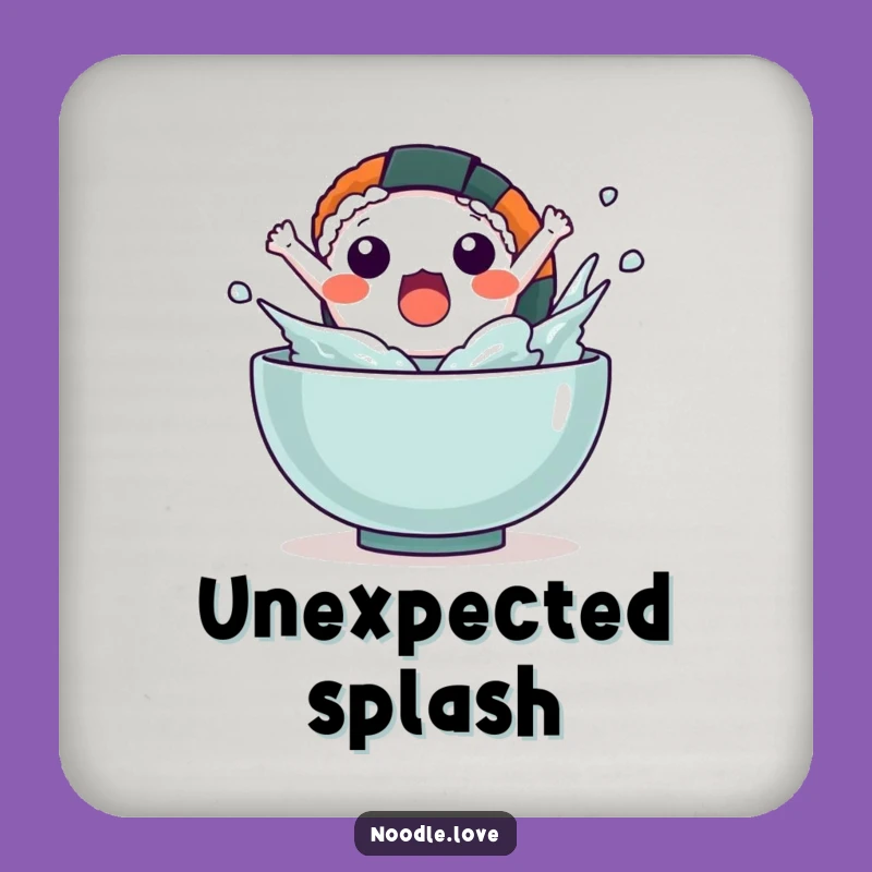 Funny Kawaii Sushi Surprise Coaster - Humorous Drink Protector Gift