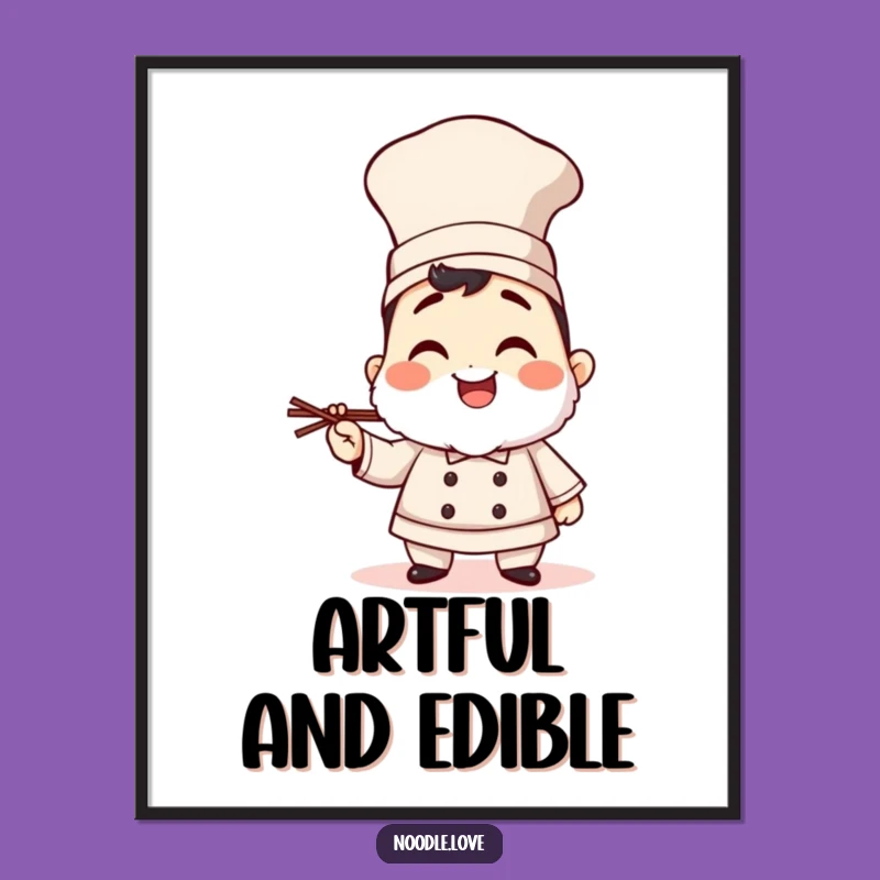 Funny Sushi Chef Giggling Poster: Add Japanese Flair and Humor to Your Walls