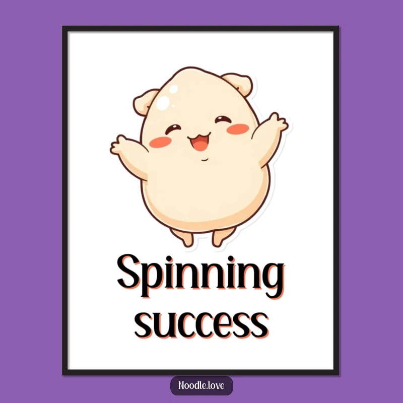 Funny Dumpling Dancer Poster - Hilarious Wall Art for Kitchens!