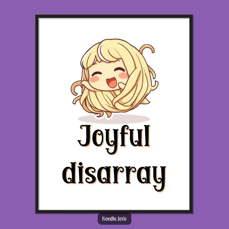 Funny Noodle Poster - Giggling Tumbling Wall Art