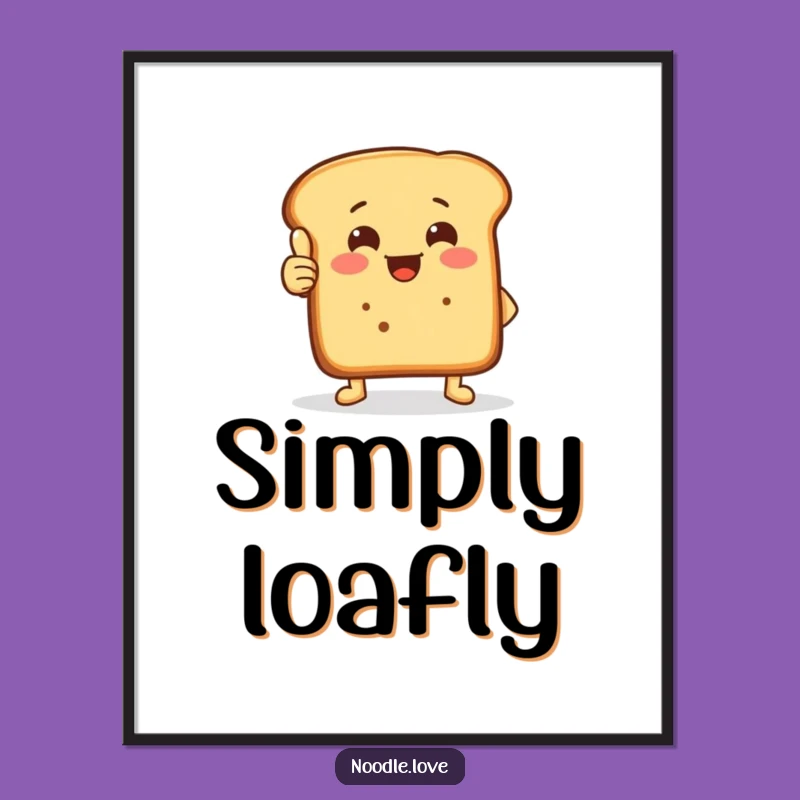 Funny Thumbs-Up Bread Poster - Uplifting Wall Art!