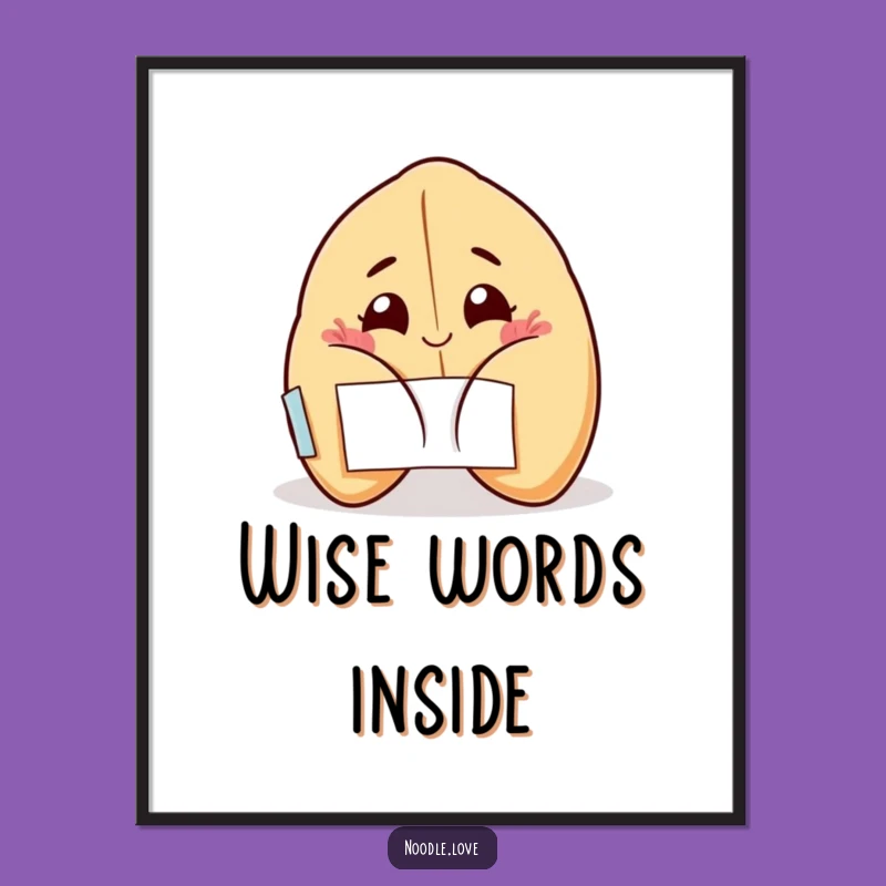 Funny Fortune Cookie Poster: Witty Wall Art - Hilarious Gift