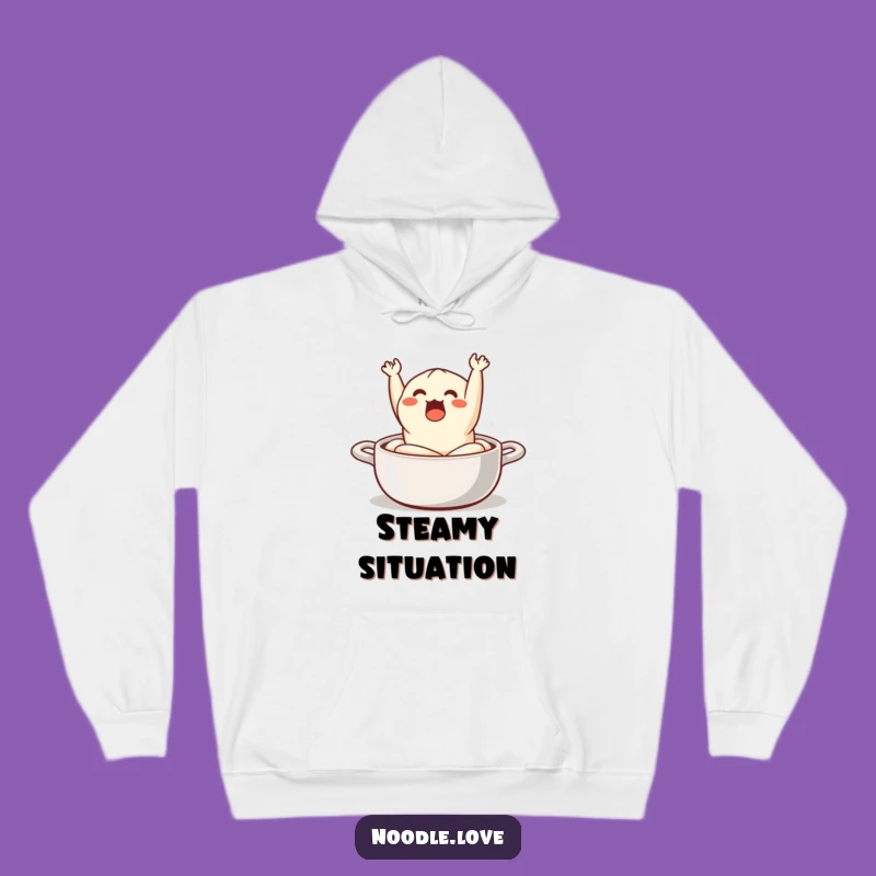Cozy Funny Surprised Dumpling Hoodie - Warm and Hilarious Comfort for Foodies
