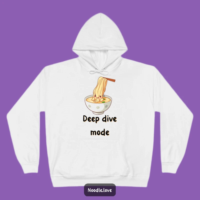 Funny Noodle Dive Hoodie - Cozy & Hilarious Comfort Food Wear Gift