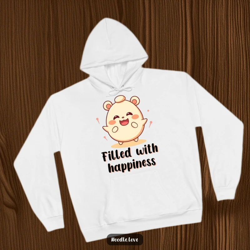 Funny Dizzy Bao Bun Hoodie: A cute bao bun spins joyfully with dizzy eyes, soft and funny gift.