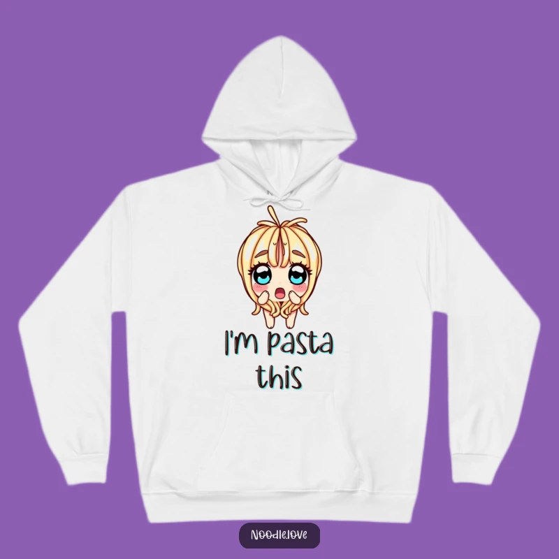 Funny Surprised Noodle Split Hoodie: Cozy & Hilarious Foodie Wear