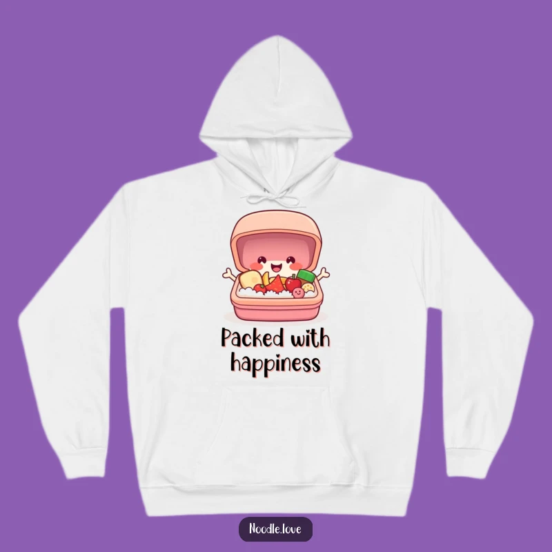 Funny Bento Box Hoodie: Popping Surprise with Food Smiles, Cozy Fun!