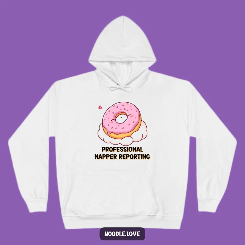 Funny Kawaii Donut Nap Hoodie: Cozy Sleepy Character Sweatshirt for Ultimate Comfort