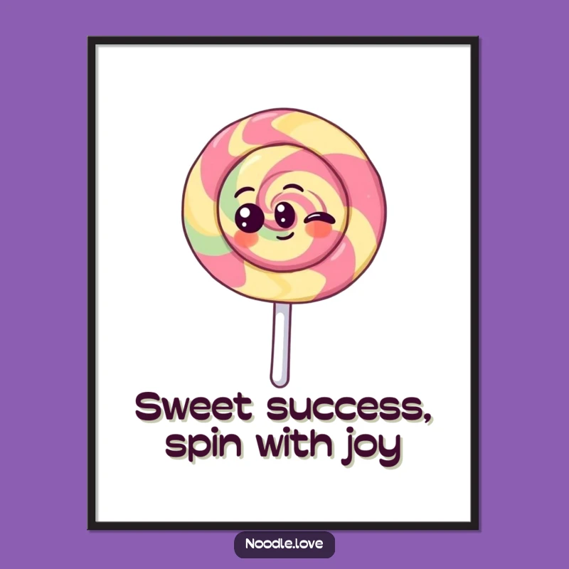 Free Printable Kawaii Lollipop Art: Funny Spinning Downloadable Decor for Cheerful Spaces