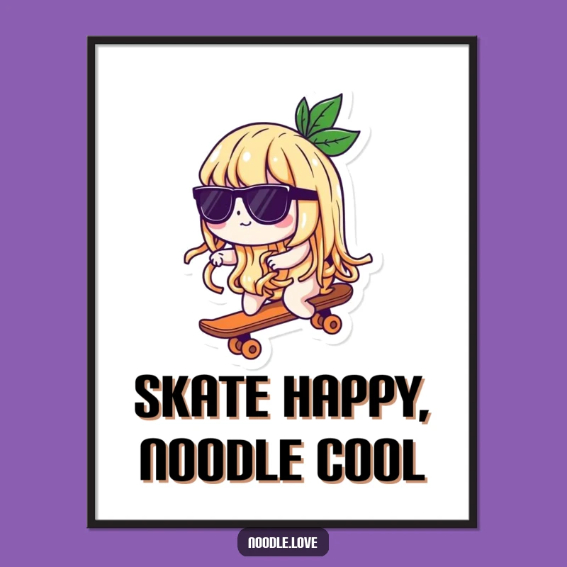 Free Printable Wall Art: Cool Skater Noodle - Funny Downloadable Decor
