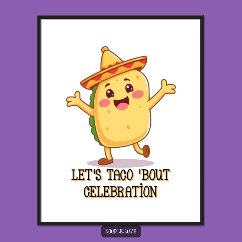 Free Printable Wall Art: Dancing Taco Fiesta - Hilarious Downloadable Party Decor