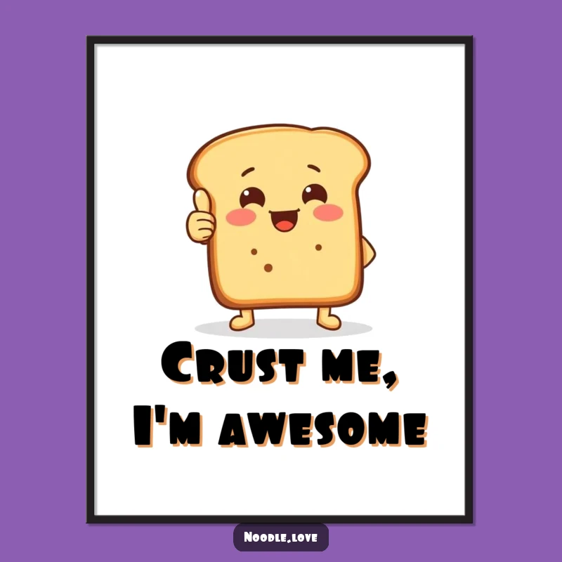 Funny Free Printable Bread Loaf Wall Art - Hilarious Baker's Downloadable Gift