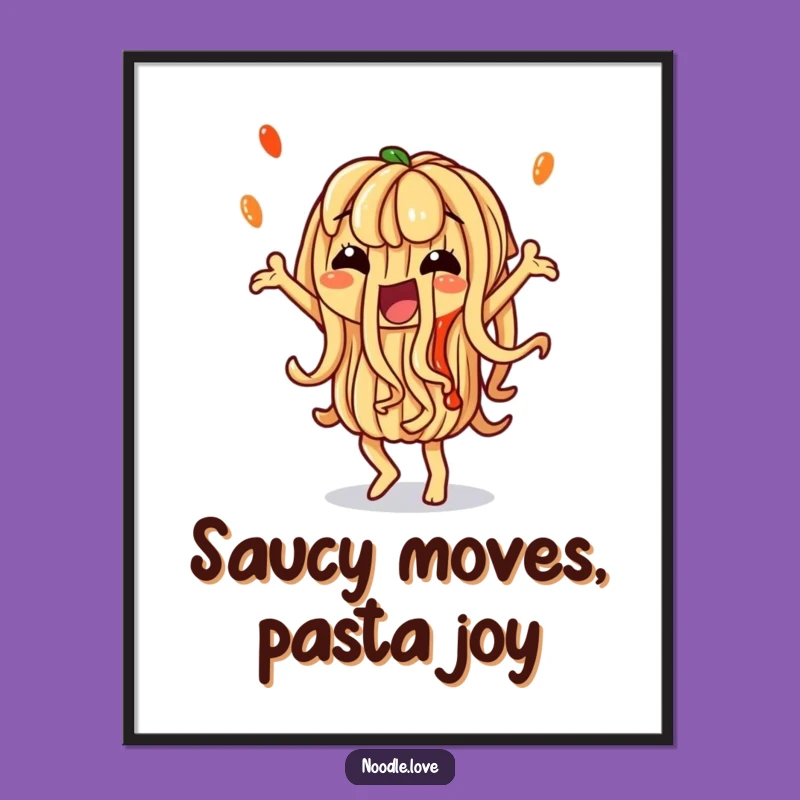 Funny Free Printable Wall Art: Noodle Dance, Artistic Sauce, Downloadable Art