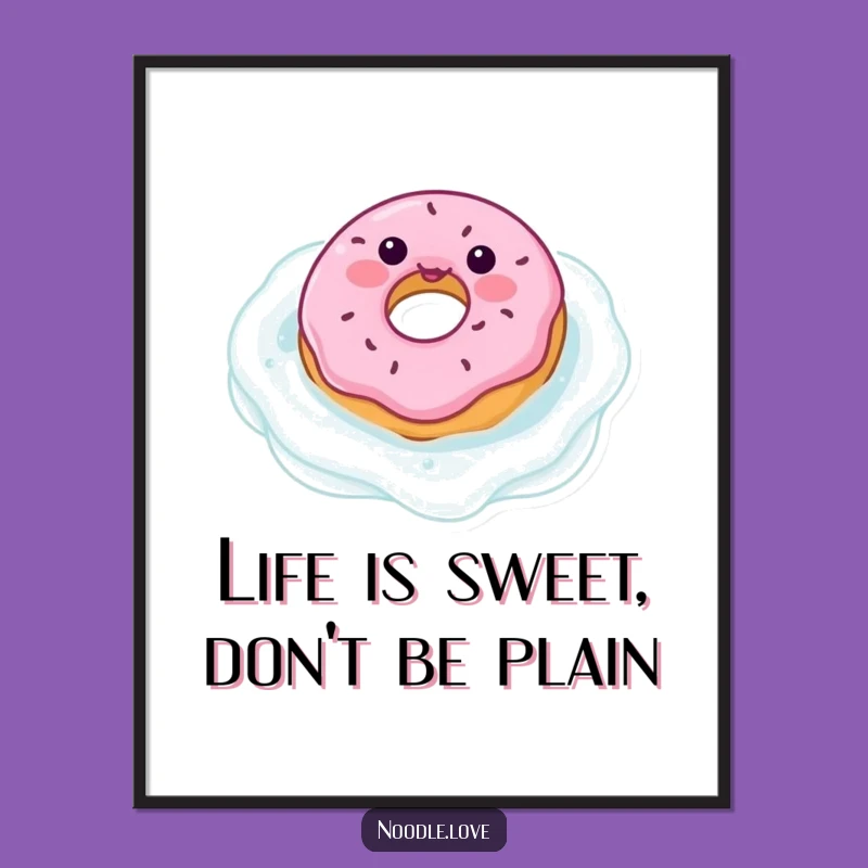 Free Printable Donut Art: Milky Float Decor for a Sweet Atmosphere