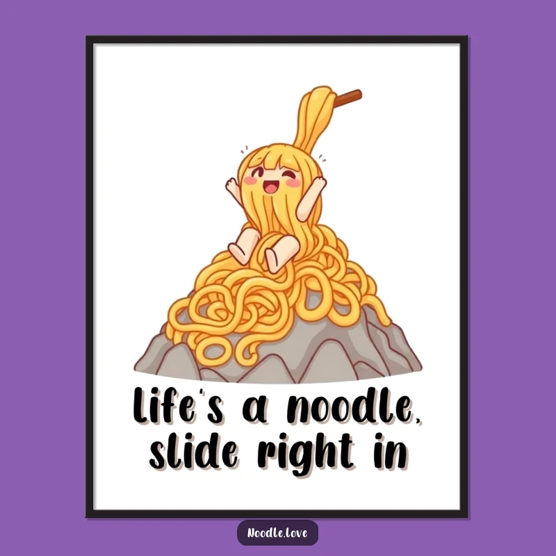 Funny Free Printable Noodle Mountain Wall Art: Gleeful Downloadable Decor!