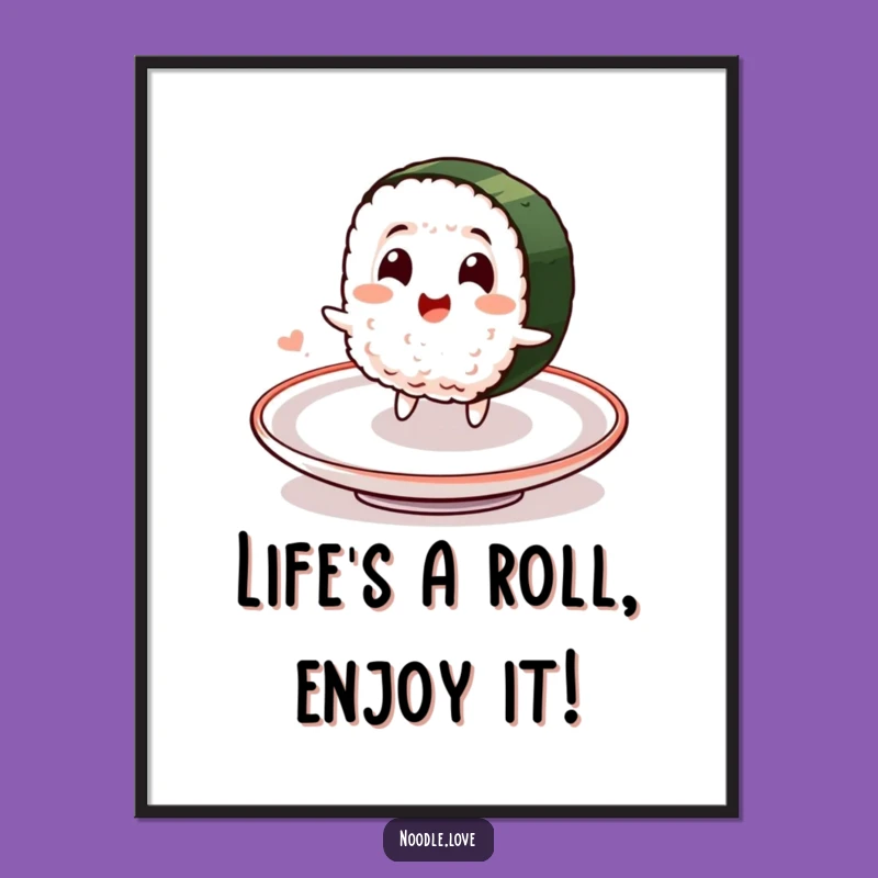 Free Printable Wall Art: Sushi Spin Decor, Downloadable Art for Kitchen