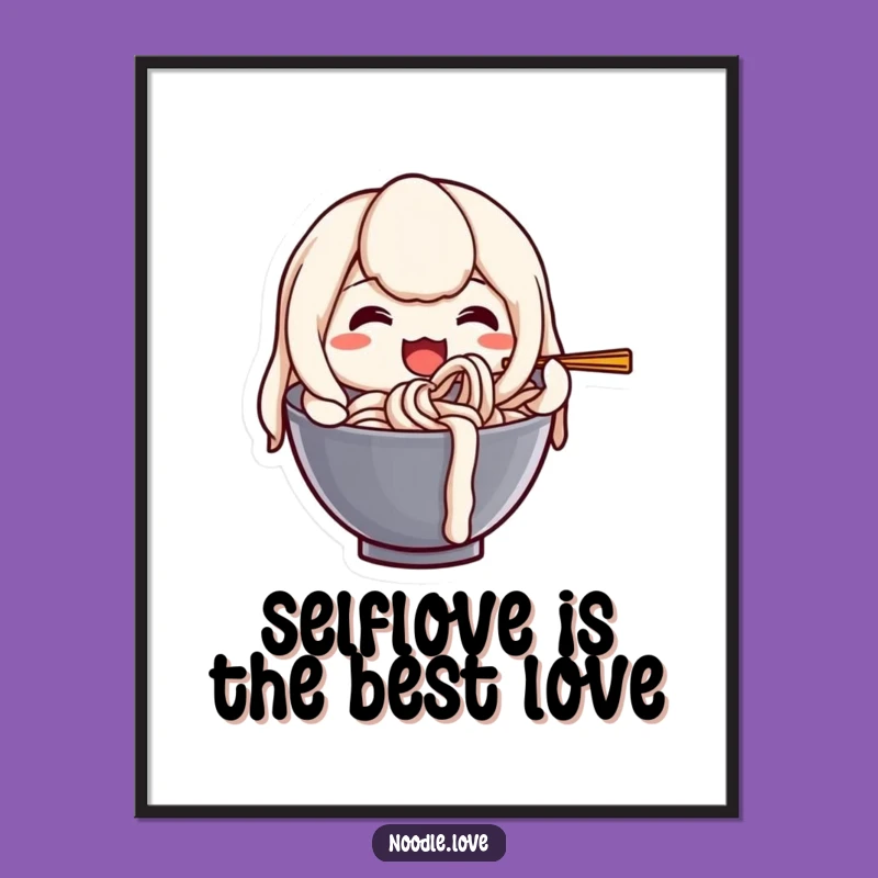 Funny Free Printable Wall Art: Slurping Udon Noodle, Whimsical Downloadable Decor!