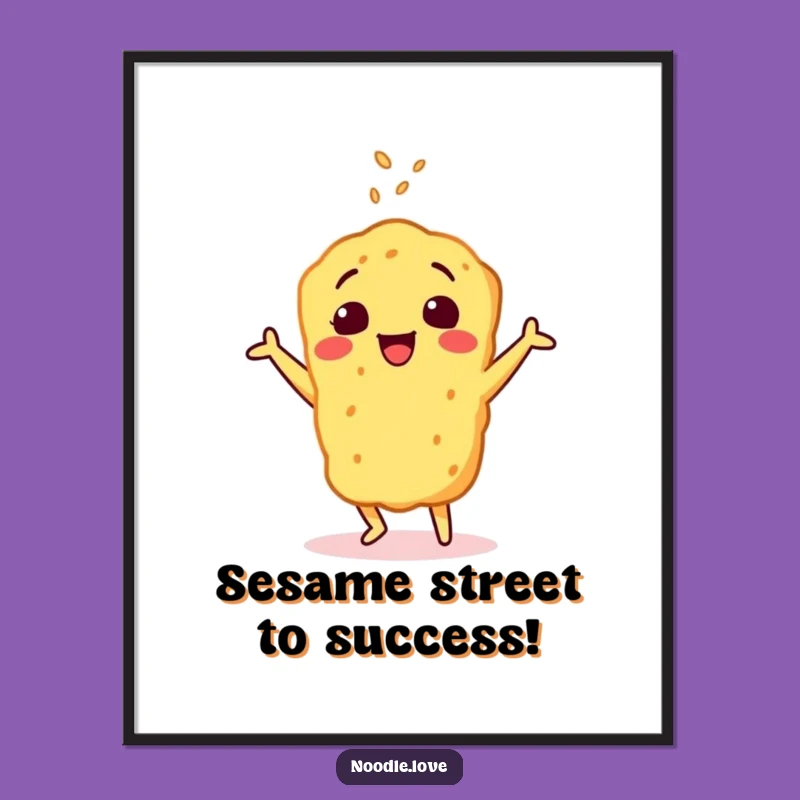 Free Printable Wall Art: Happy Tempura Dance, Downloadable Art for Kitchen