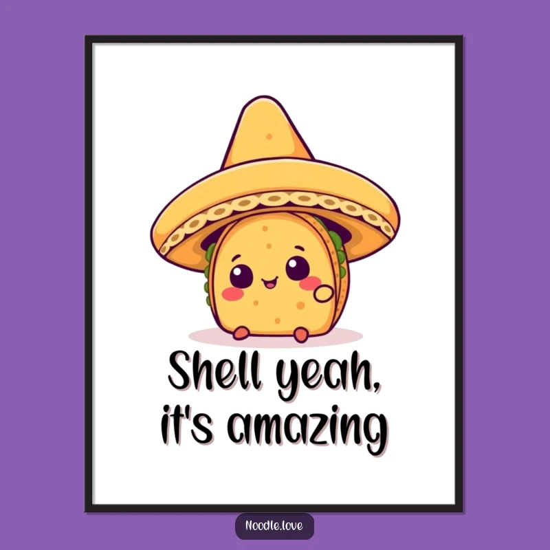 Free Printable Wall Art: Curious Taco Sombrero, Hilarious Downloadable Decor!