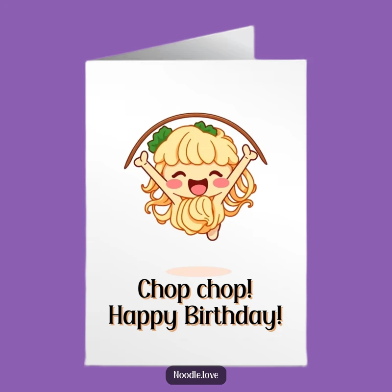 Free Printable Birthday Noodle Card: Jumps Through Fun Downloadable Gift