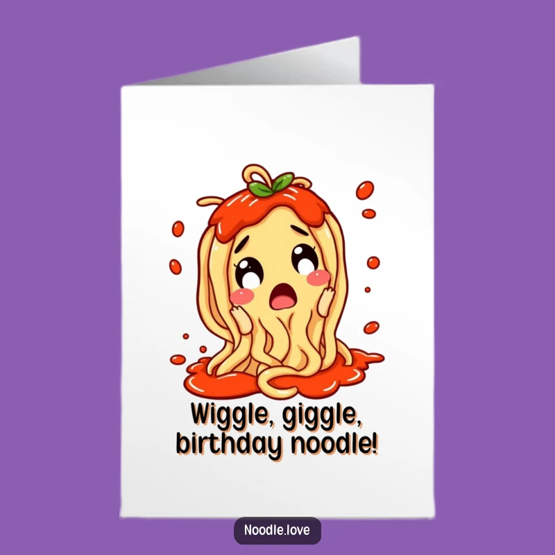 Free Printable Noodle Surprise Birthday Card: Funny Downloadable Gift for Foodies
