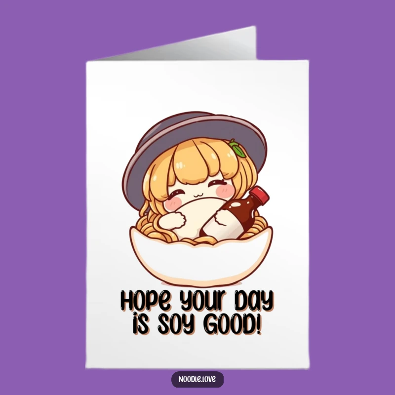 Free Printable Birthday Noodle Card: Cozy Foodie Downloadable Gift