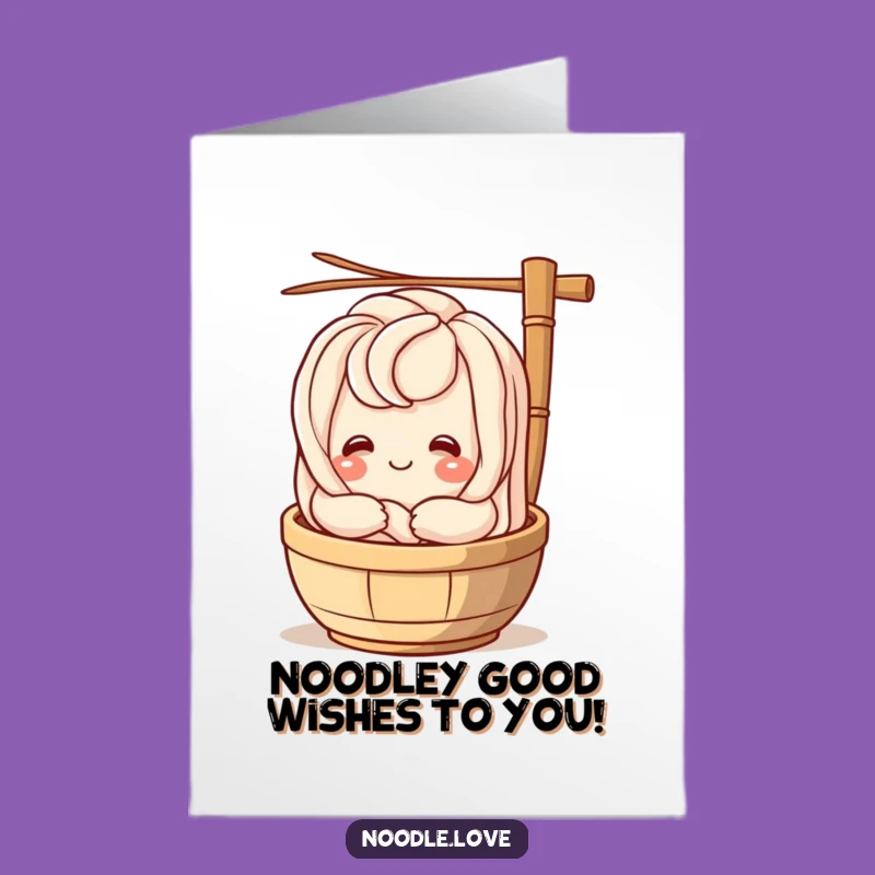Funny Udon Embrace Birthday Card: Free Printable Noodle Hug for a Deliciously Fun Celebration