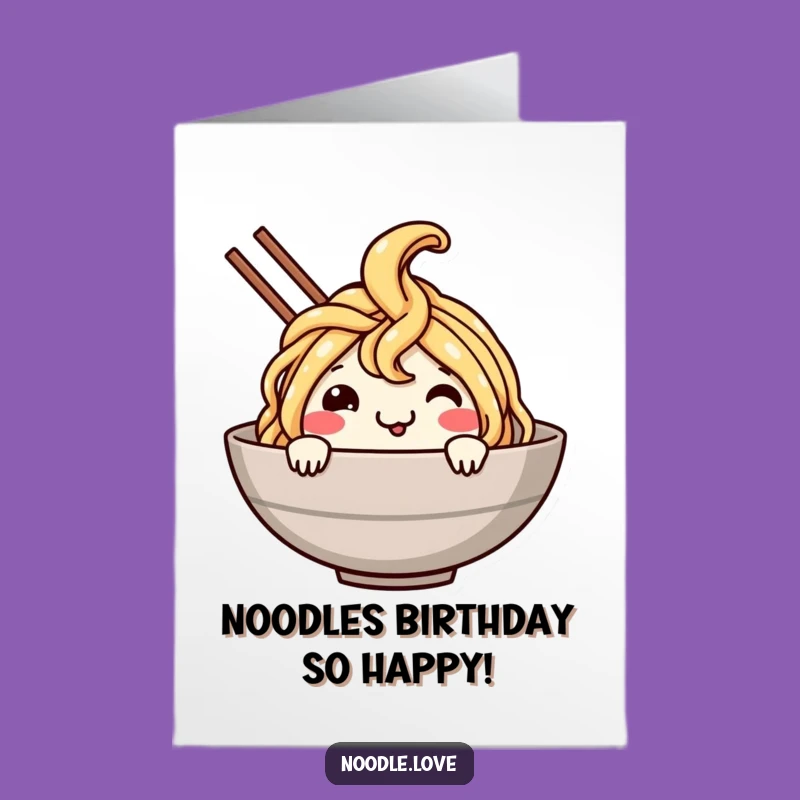 Free Printable Noodle Dive Birthday Card: Funny Downloadable Gift for Foodies!