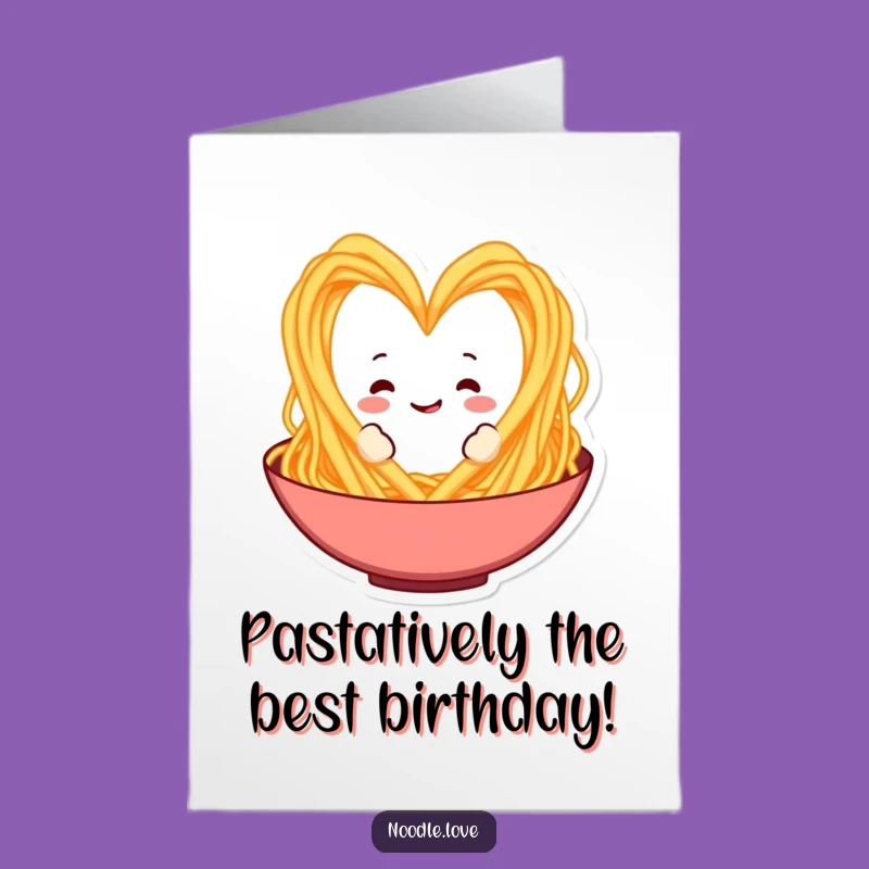 Spaghetti Heart Birthday Card Free Printable - Cute Downloadable Food Love!