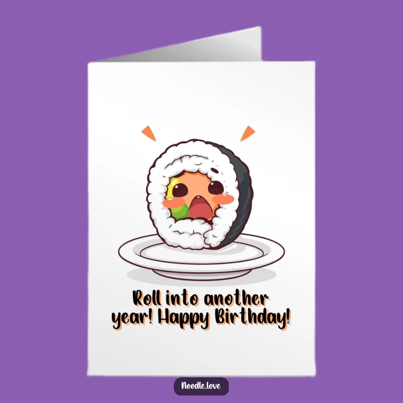 Free Printable Birthday Sushi Card: Funny Roll Oopsie Downloadable Gift