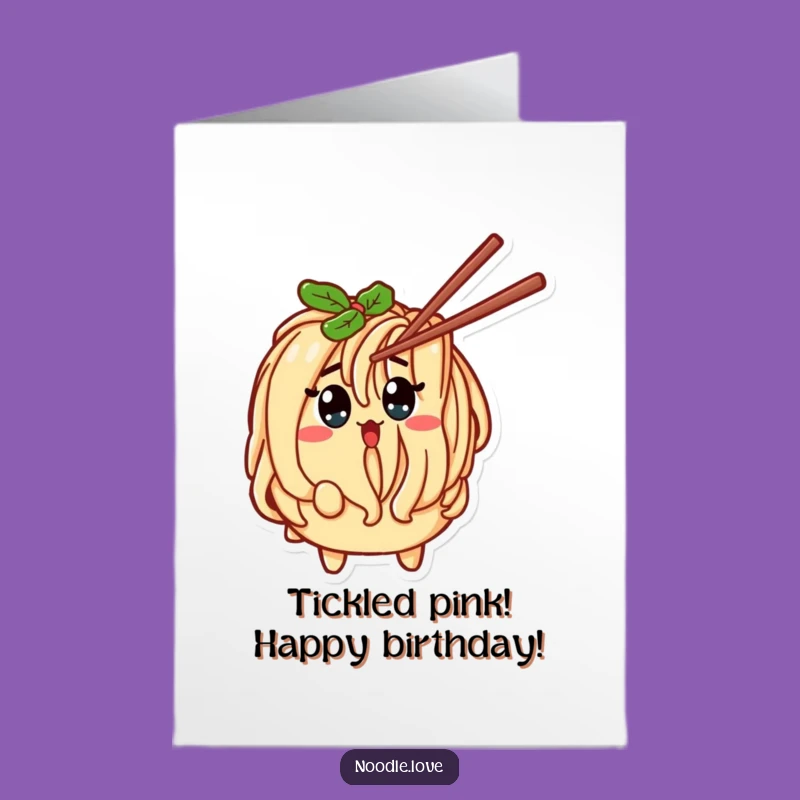 Free Printable Birthday Card: Tickled Noodle Surprise, Funny Downloadable Gift