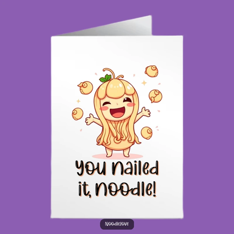 Free Printable Congrats Card: Giggling Dumpling Noodle - Fun Downloadable Greeting