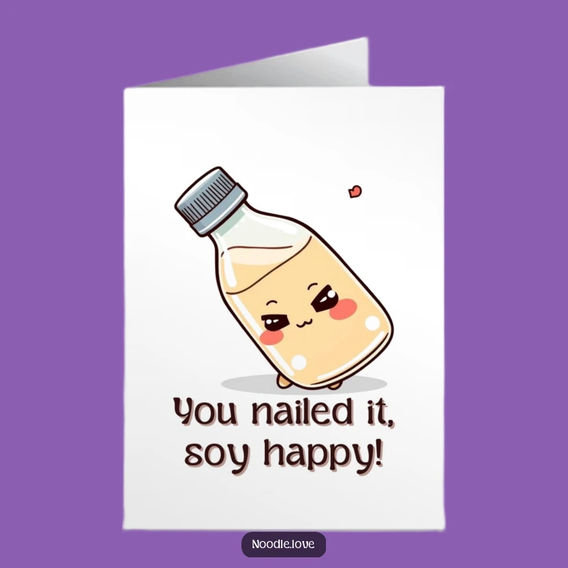 Free Printable Congrats Card: Shoyu Bottle Adds Flavor To Success Funny Downloadable Gift