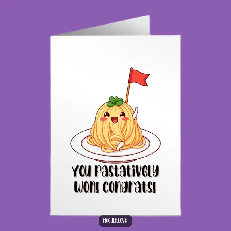 Funny Free Printable Congrats Card: Noodle Victory Flag - Downloadable DIY Gift!