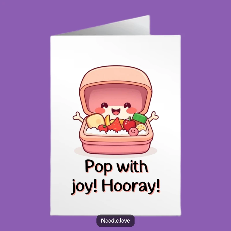 Free Printable Bento Box Congrats Card: Pop Open Celebration Downloadable