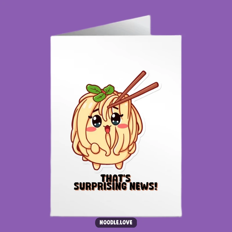 Free Printable Congrats Card: Surprised Noodle Tickle, Funny Downloadable Gift