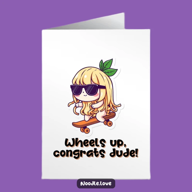 Free Printable Congrats Card: Skater Noodle - Awesome Downloadable Greeting