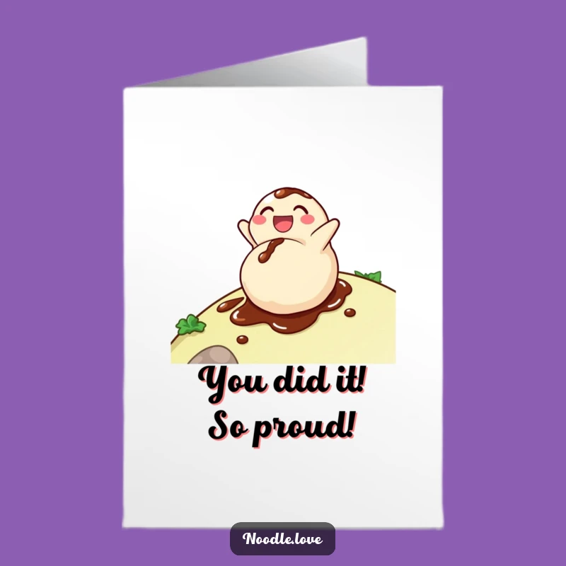 Free Printable Dumpling Congrats Card: Rolling Success Downloadable for Celebration