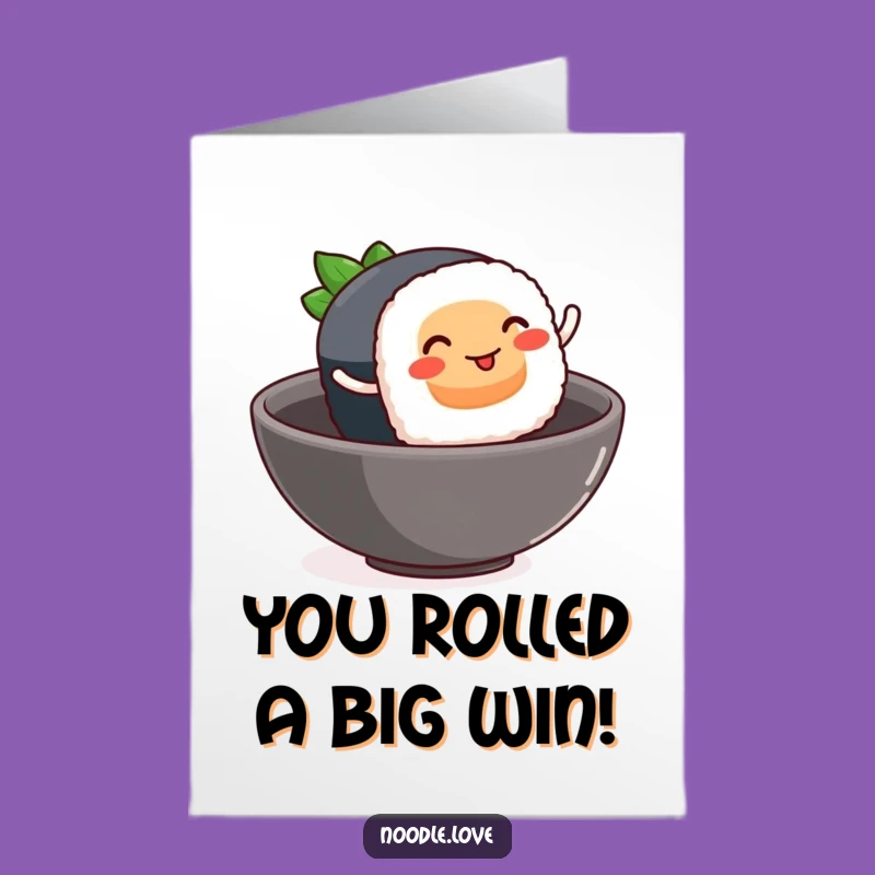 Free Printable Congrats Card: Sushi Leaping - Joyful Downloadable Celebration Gift