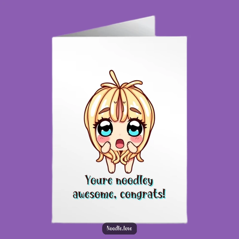 Free Printable Congrats Card: Noodle Split Achievement - Funny Downloadable Gift
