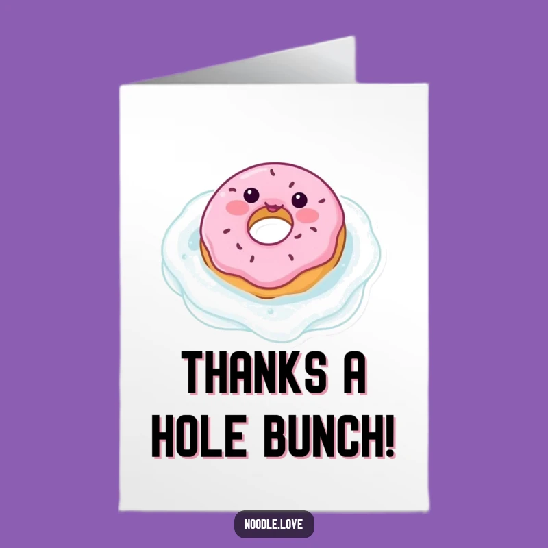 Free Printable Donut Thank You Card: Milky Sweetness to Show Appreciation