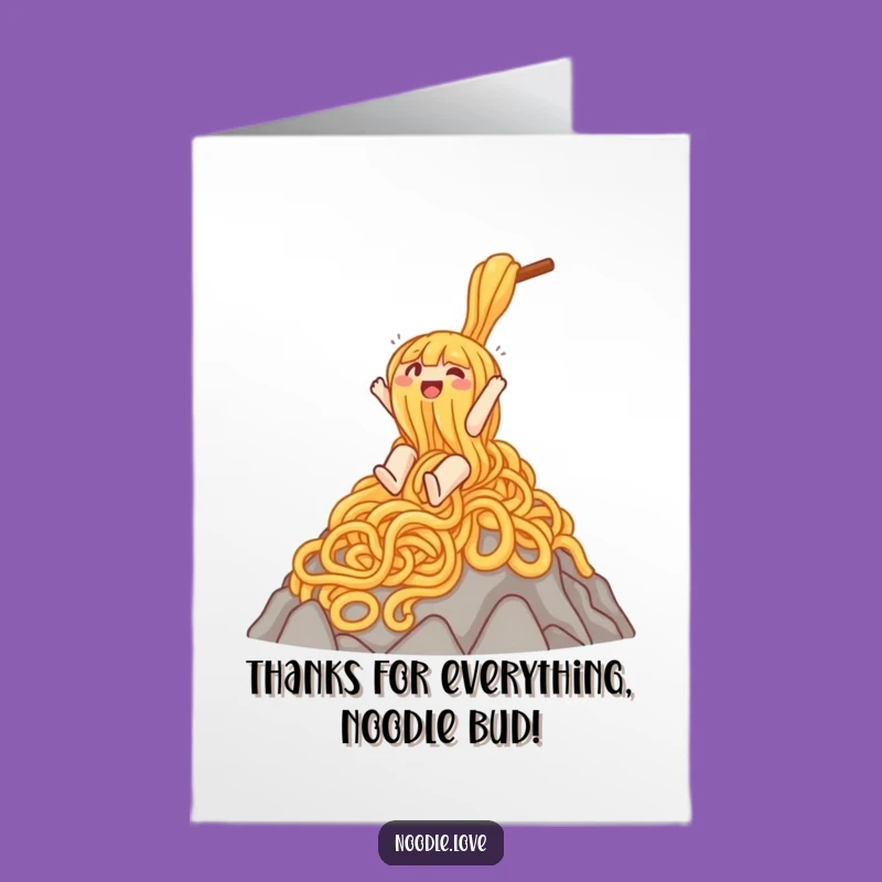 Free Printable Noodle Thank You Card: Thanks for the Good Times!