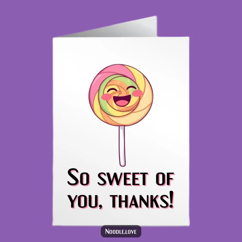 Free Printable Laughing Lollipop Thank You Card - Funny Downloadable Gift