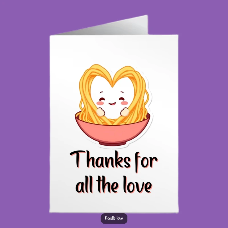 Spaghetti Heart Thank You Card Free Printable - Downloadable Pasta Appreciation!