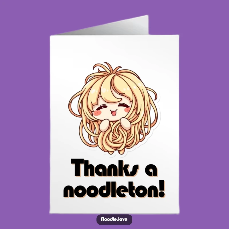 Funny Free Printable Thank You Card: Amused Noodle Tangled, Unique Downloadable Gift!